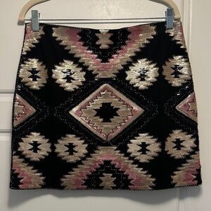 Zalma Beaded Aztec Skirt